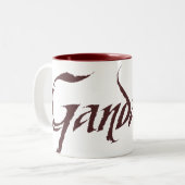 Gandalf Name Solid Tweekleurige Koffiemok (Voorkant links)