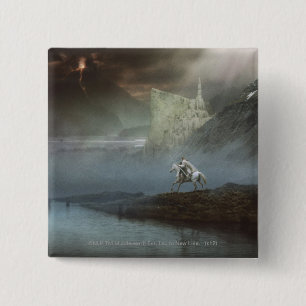 GANDALF™ neemt hobbits mee naar de beveiligde st Vierkante Button 5,1 Cm
