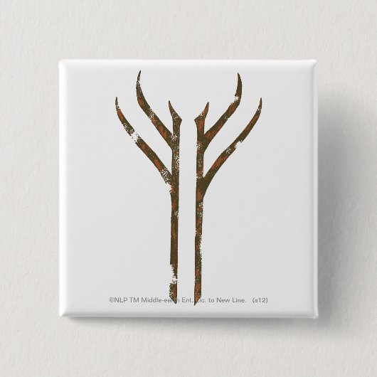 GANDALF™ Rune Vierkante Button 5,1 Cm (Voorkant)