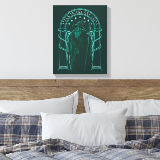GANDALF™ "Speak Friend And Enter" Doors of Durin Canvas Afdruk (Insitu (Slaapkamer))
