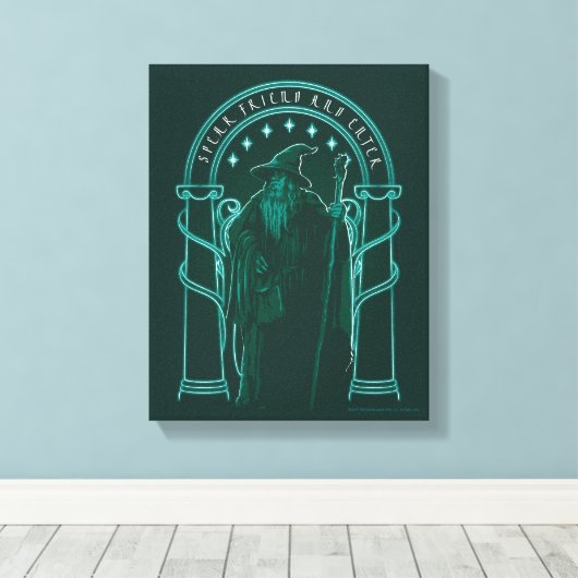 GANDALF™ "Speak Friend And Enter" Doors of Durin Canvas Afdruk (Insitu (Houten vloer))