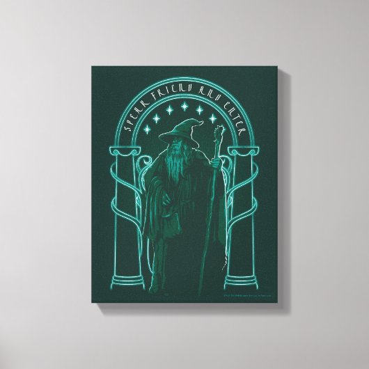 GANDALF™ "Speak Friend And Enter" Doors of Durin Canvas Afdruk (Voorkant)