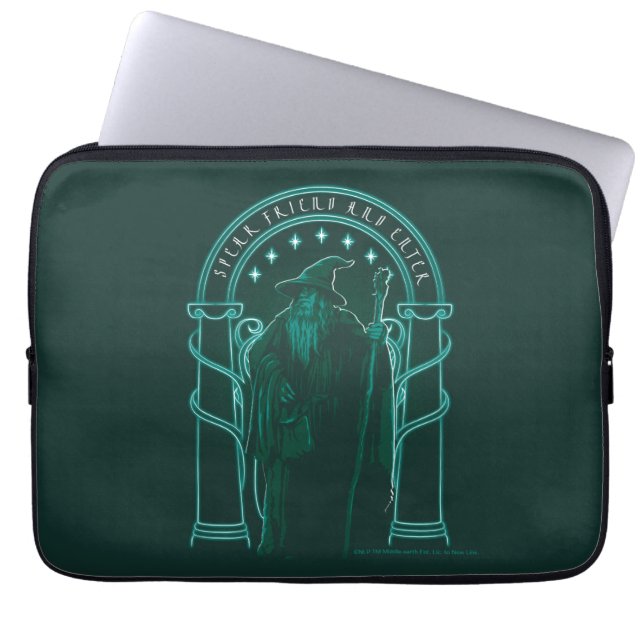 GANDALF™ "Speak Friend And Enter" Doors of Durin Laptop Sleeve (Voorkant)