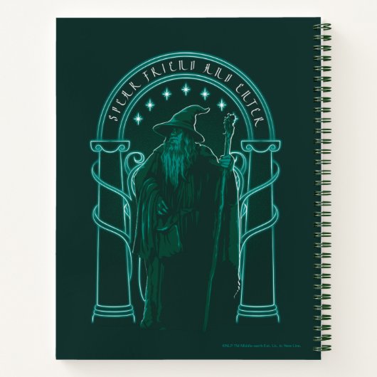 GANDALF™ "Speak Friend And Enter" Doors of Durin Notitieboek (Achterkant)