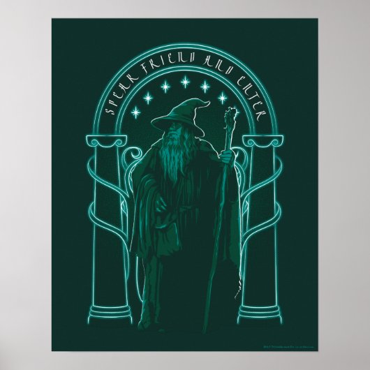 GANDALF™ "Speak Friend And Enter" Doors of Durin Poster (Voorkant)