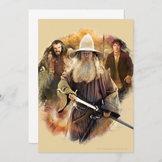 Gandalf, THORIN OAKENSHIELD™ & BILBO BAGGINS™ Kaart (Voorkant / Achterkant)