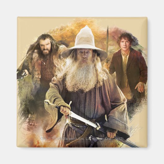 Gandalf, THORIN OAKENSHIELD™ & BILBO BAGGINS™ Magneet (Voorkant)
