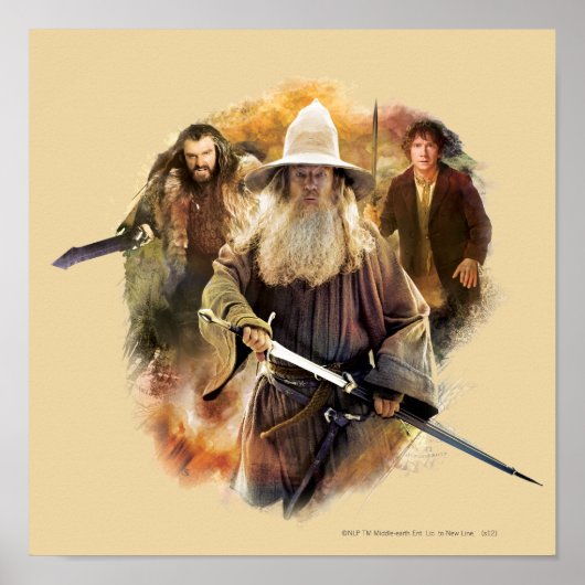 Gandalf, THORIN OAKENSHIELD™ & BILBO BAGGINS™ Poster (Voorkant)