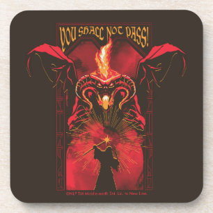 GANDALF™ Vs Balrog "Je Zal Niet Passeren" Grafisch Bier Onderzetter