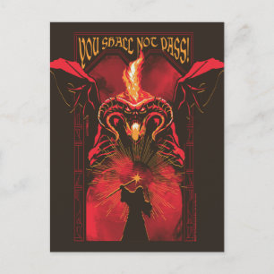 GANDALF™ vs Balrog "Je zult niet passeren" Grafisc Briefkaart