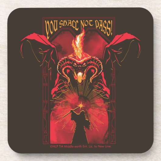 GANDALF™ Vs Balrog "You Shall Not Pass" Graphic Bier Onderzetter (Voorkant)