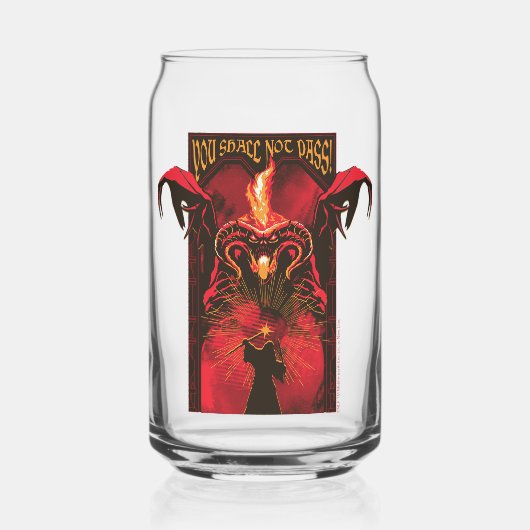 GANDALF™ Vs Balrog "You Shall Not Pass" Graphic Blikvorm Glas (Voorkant)