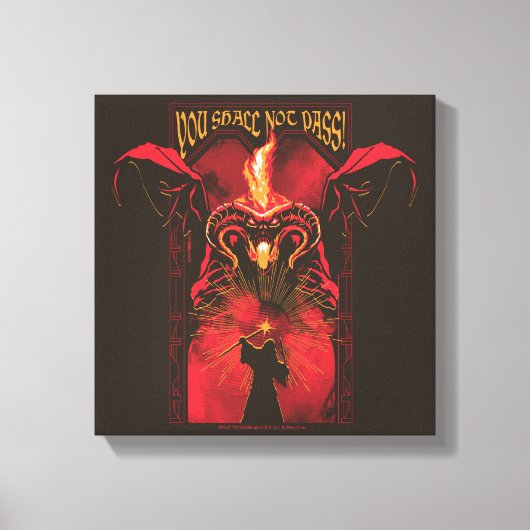 GANDALF™ Vs Balrog "You Shall Not Pass" Graphic Canvas Afdruk (Voorkant)