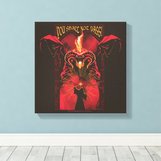 GANDALF™ Vs Balrog "You Shall Not Pass" Graphic Canvas Afdruk (Insitu (Houten vloer))