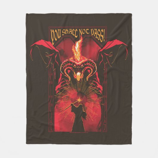 GANDALF™ Vs Balrog "You Shall Not Pass" Graphic Fleece Deken (Voorkant)
