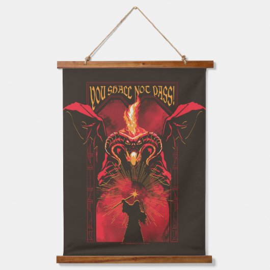 GANDALF™ Vs Balrog "You Shall Not Pass" Graphic Hangend Wandkleed (Voorkant)