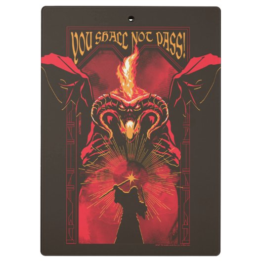 GANDALF™ Vs Balrog "You Shall Not Pass" Graphic Klembord (Achterkant)