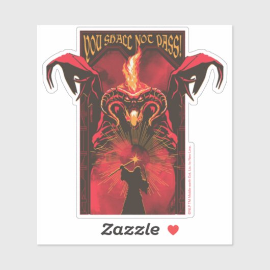 GANDALF™ Vs Balrog "You Shall Not Pass" Graphic Sticker (Vel)