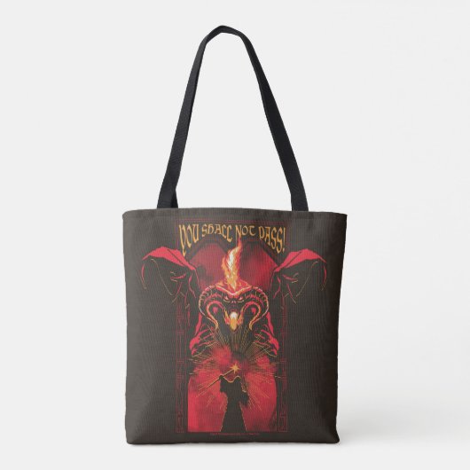 GANDALF™ Vs Balrog "You Shall Not Pass" Graphic Tote Bag (Achterkant)