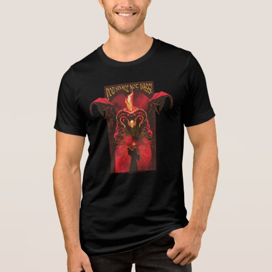 GANDALF™ Vs Balrog "You Shall Not Pass" Graphic Tri-Blend Shirt (Voorkant)