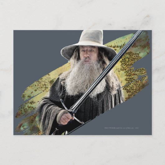 Gandalf With Sword Green Briefkaart (Voorkant)