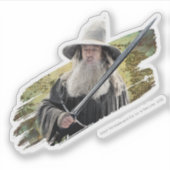 Gandalf With Sword Green Sticker (Voorkant)