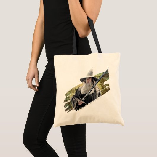Gandalf With Sword Green Tote Bag (Voorkant (product))