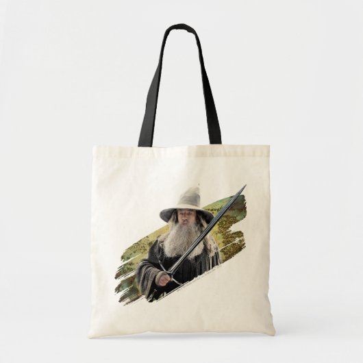 Gandalf With Sword Green Tote Bag (Voorkant)