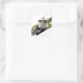 Gandalf With Sword Green Vierkante Sticker (Tas)