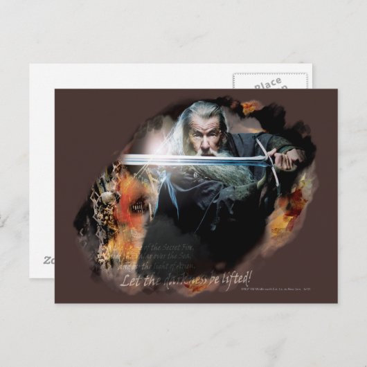 Gandalf With Sword In Battle Briefkaart (Voorkant / Achterkant)