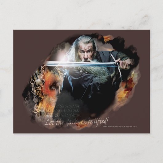 Gandalf With Sword In Battle Briefkaart (Voorkant)