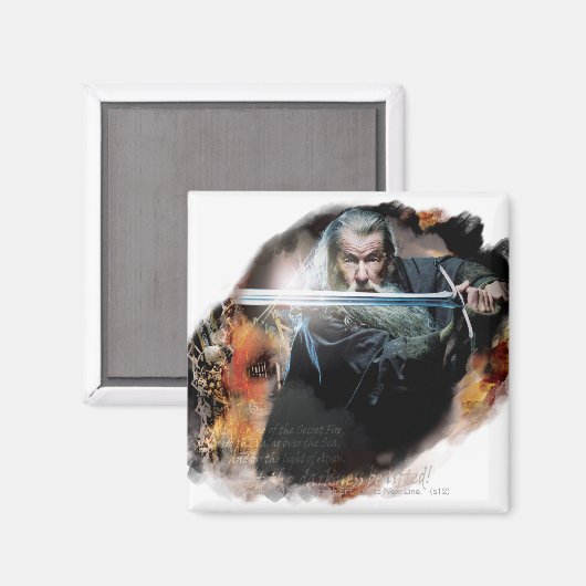 Gandalf With Sword In Battle Magneet (Voorkant / Achterkant)