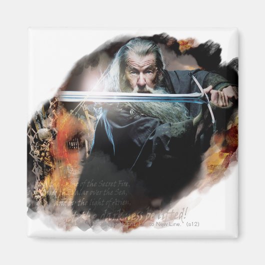 Gandalf With Sword In Battle Magneet (Voorkant)