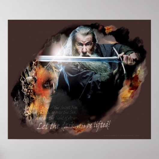 Gandalf With Sword In Battle Poster (Voorkant)