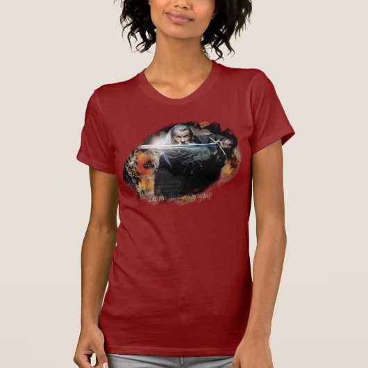 Gandalf With Sword In Battle T-shirt (Voorkant)