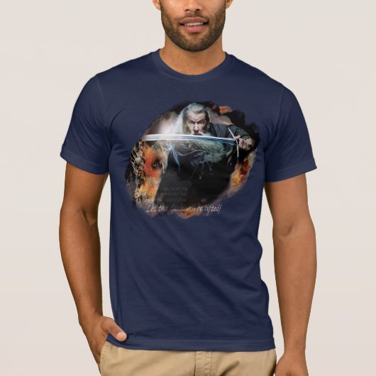 Gandalf With Sword In Battle T-shirt (Voorkant)