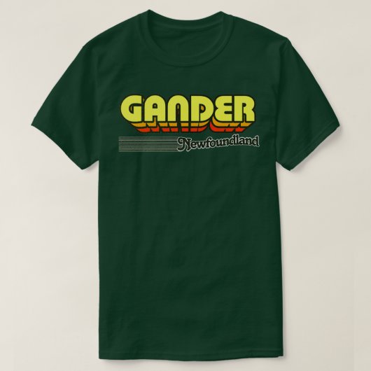 Gander Newfoundland Retro Stripes T-shirt (Design voorkant)