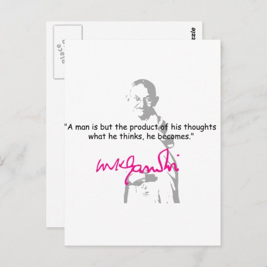 gandhi 2 briefkaart (Voorkant / Achterkant)