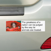 Gandhi Animal Quote Cute Baby Bumpersticker (Op auto)