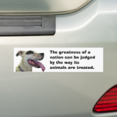 Gandhi Animal Quote Dog Bumpersticker (Op auto)