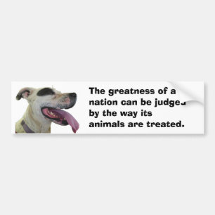Gandhi Animal Quote Dog Bumpersticker