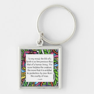 Gandhi Animal Quote Sleutelhanger