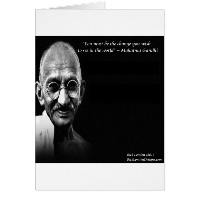Gandhi Be The Change Wijsheid Quote (Voorkant)