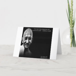 Gandhi Be The Change Wijsheid Quote Kaart