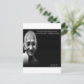 Gandhi be the change Wisdom Quote Briefkaart (Staand voorkant)