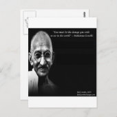 Gandhi be the change Wisdom Quote Briefkaart (Voorkant / Achterkant)