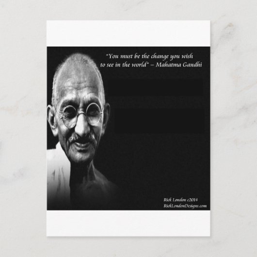 Gandhi be the change Wisdom Quote Briefkaart (Voorkant)