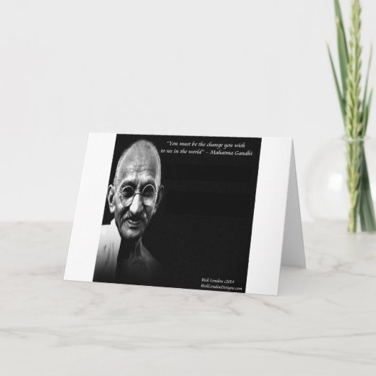Gandhi be the change Wisdom Quote Kaart (Voorkant)