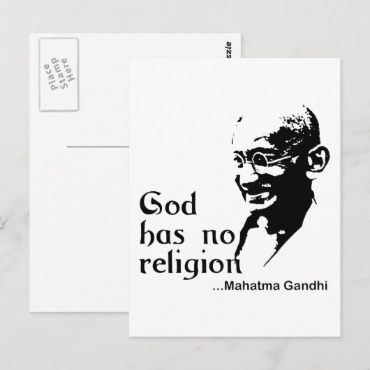 Gandhi Briefkaart (Voorkant / Achterkant)