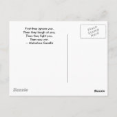 Gandhi Briefkaart (Achterkant)